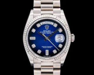 Rolex Day-Date "President" 128239 36mm White gold Blue