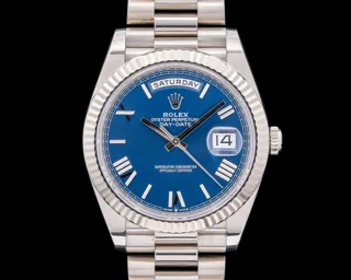 Rolex Day-Date "President" 228239 40mm White gold blue