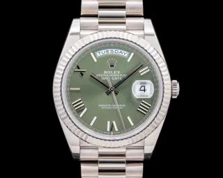 Rolex Day-Date "President" 228239 40mm White gold olive green