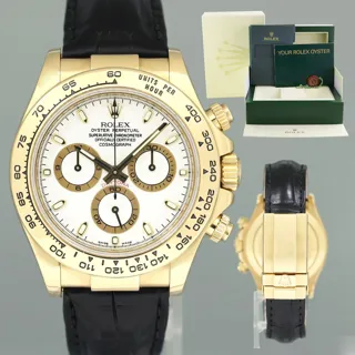 Rolex Daytona 116518 40mm Yellow gold White