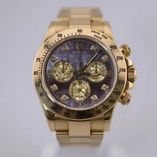 Rolex Daytona 116528 40mm Yellow gold and Stainless steel Black