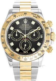 Rolex Daytona 116523/4 40mm Polished steel$18 carat yellow gold Black