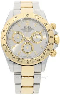 Rolex Daytona 116523/14 40mm Polished steel$18 carat yellow gold Silver