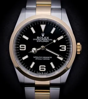 Rolex Explorer 124273 36mm Yellow Gold$Steel Black