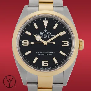 Rolex Explorer 124273 36mm Yellow gold and Stainless steel Black