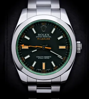 Rolex Milgauss 116400GV 40mm Stainless steel Black and Green