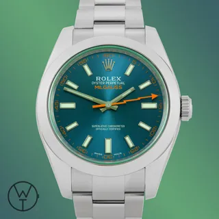 Rolex Milgauss 116400GV 40mm Stainless steel blue