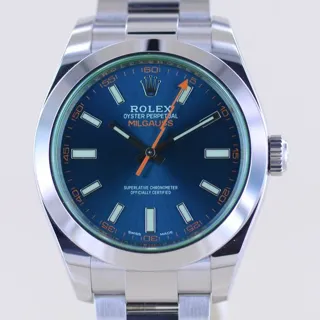 Rolex Milgauss 116400GV 40mm Stainless steel Blue