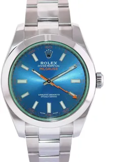 Rolex Milgauss 40mm 904L stainless steel Blue