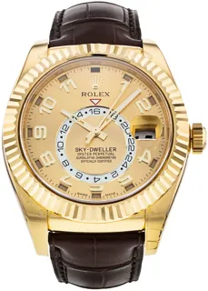 Rolex Sky-Dweller 326138 42mm Yellow gold Champagne