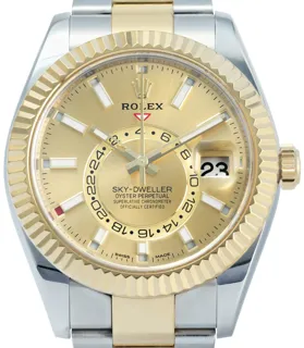 Rolex Sky-Dweller 326933 42mm Yellow gold and Stainless steel Champagne