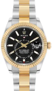 Rolex Sky-Dweller 326933 42mm Yellow gold and Stainless steel Black