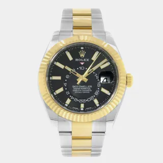 Rolex Sky-Dweller Stainless steel and 18k yellow gold Black