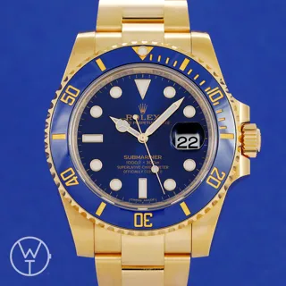 Rolex Submariner 116618LB 40mm Yellow gold blue