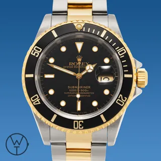 Rolex Submariner 16613 40mm Yellow gold and Stainless steel Black