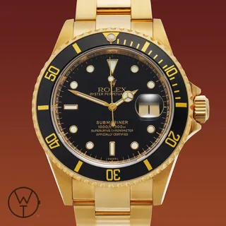 Rolex Submariner 16618 40mm Yellow gold