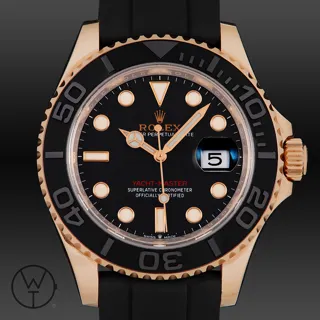 Rolex Yacht-Master 126655 40mm rose gold$ceramic Black