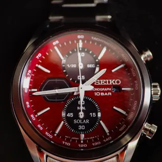 Seiko Chronograph SSC771P1 41.5mm Stainless steel Red