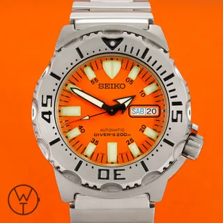 Seiko Monster 7S26-0350 42mm Stainless steel orange