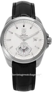 TAG Heuer Grand Carrera Calibre 6 WAV511B.FC6224 40mm brushed/polished steel White