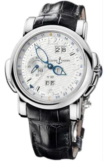 Ulysse Nardin GMT +/- Perpetual 320-60/60 18k white gold Silver