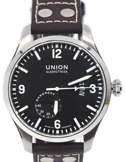 Union Glashütte Belisar Pilot D002.624.16.057.00 45mm Stainless steel Black