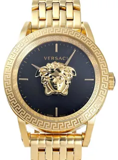 Versace VERD00819 43mm Yellow gold and Stainless steel Black