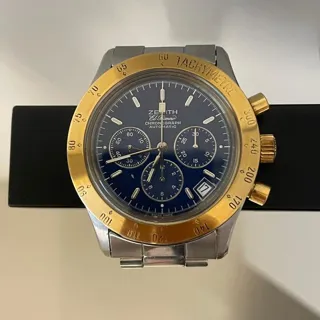 Zenith El Primero 01.0300.400 40mm Yellow gold and Stainless steel Blue