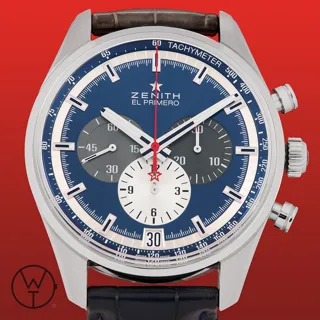 Zenith El Primero 36'000 VpH 03.2040.400/53.C700 42mm Stainless steel Blue