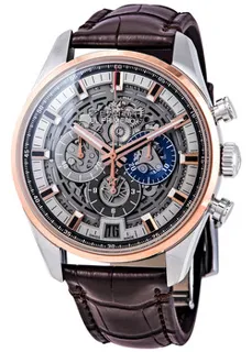 Zenith El Primero 51.2081.400/78.C810 Rose gold and Stainless steel Skeletonized