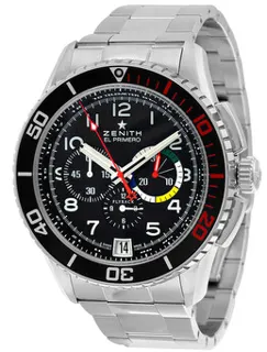 Zenith El Primero Stratos Flyback 03.2061.405/21.M2060 45mm Stainless steel Black