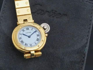 Cartier Santos Ronde 8191 27mm 18k yellow gold White