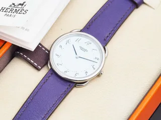 Hermès Arceau AR4.510 30mm Stainless steel White