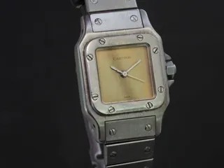 Cartier Santos 0901 24mm Stainless steel Golden and Gray