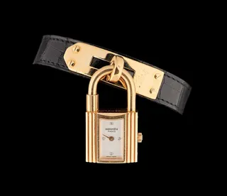 Hermès Kelly-Cadenas 38mm Metal and Gold-plated