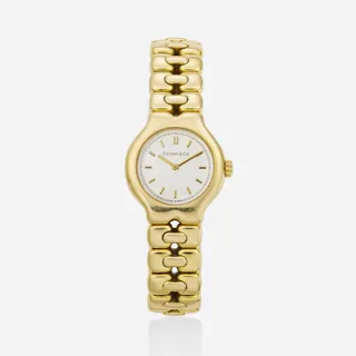 Tiffany Tesoro L0133 24mm 18k yellow gold White