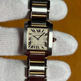 Cartier Tank Française W51012Q4 25mm Yellow gold and Stainless steel Silver