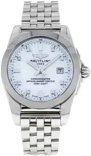 Breitling Galactic W72348 Stainless steel Mother of Pearl White$Diamond