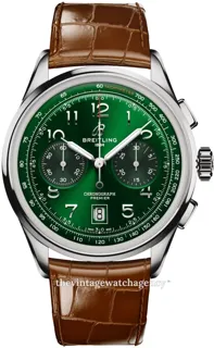 Breitling Premier AB0145371L1P1 42mm Stainless steel Green