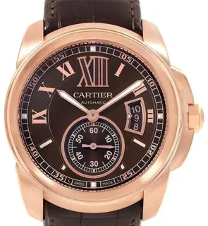 Cartier Calibre de Cartier W7100007 42mm Rose gold Brown