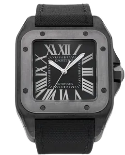 Cartier Santos 100 W2020010 Stainless steel Black