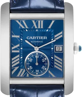 Cartier Tank MC WSTA0010 Stainless steel Blue