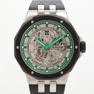 Edox Delfin 85303-3NN-VB Stainless steel and PVD Green