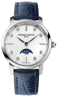 Frédérique Constant Slimline Moonphase FC-206MPWD1S6 Stainless steel White