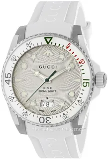 Gucci Dive YA136337 40mm brushed/polished steel Gray