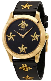 Gucci G-Timeless YA1264055 38mm Yellow gold and Stainless steel and PVD Black (Star and Bee Motif)