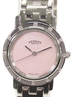 Hermès Clipper CL4.230 24mm Stainless steel Pink