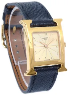 Hermès H Watch HH1.201 Stainless steel Gold$Black