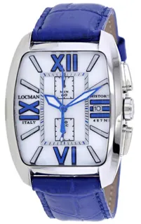 Locman History 487NMWBL1BL 40mm Titanium White