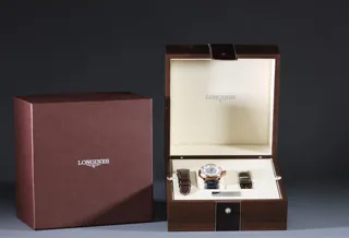 Longines 47.5mm 18ct Rose Gold Silver